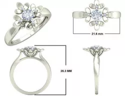 flower ring 3d print 3D print model