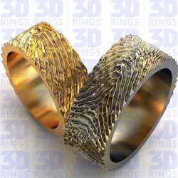Gold Rings Weird Shape 74 3D print model