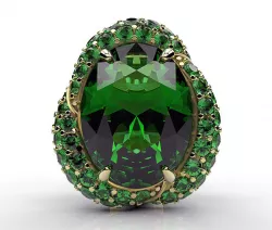 Green Trinity clip on earrings  3D print model