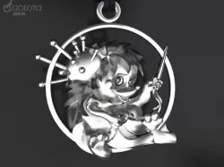 Hedgehog-seamstress original pendant 3D print model