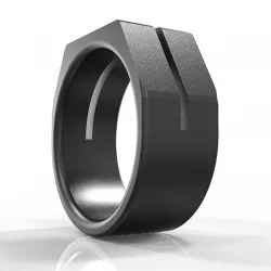 Hexagonal mensring 3D print model