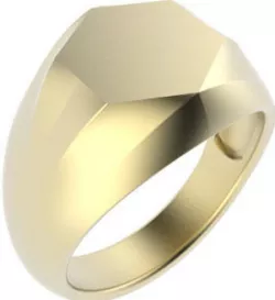 Hexagonal Shaped Gents Signet Ring - UK Size V 3D print model