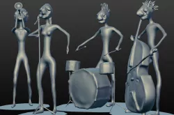 Jazz Band 3D print model
