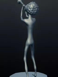 Jazz Clarinet Player 3D print model