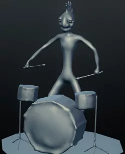 Jazz Drum Player 3D print model