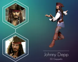 Johnny Depp 3D Model ready for 3d print 3D print model