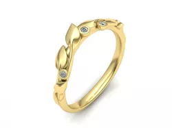 Leaves Engagement Band ring   3D print model 3D print model