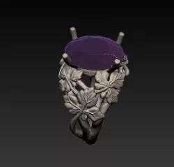 leaves ring 3D print model