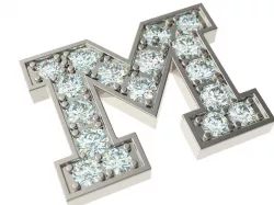 Letter M 3D print model