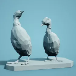 Low Poly Duckling Models 3D print model
