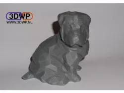Low Poly Shar Pei Puppy (Dog Statue)