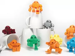 Maker Faire Robot Action Figure PIP (with supports): 2015 3D Printer Shoot Out Test Models