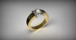 Men diamond ring 3D print model
