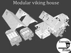 Modular viking house 3D print model