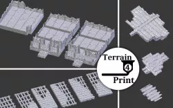 Modular viking house ruins 3D print model