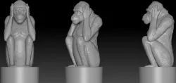 monkey 3D print model