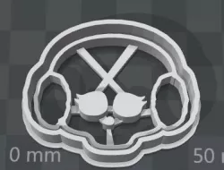 Monster High SKULLETTE cookie cutter of Abbey Bonimable 3D print model