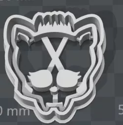 Monster High SKULLETTE cookie cutter of Claw Wolf 3D print model