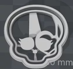 Monster High SKULLETTE cookie cutter of Operatta 3D print model