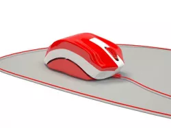 Mouse Keyboard  Computer Mouse Red White 3D print model