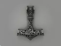 NECKLACE Thor hammer STL 3D print model