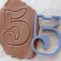 Number 5 70 m cookie cutter for professional 3D print model