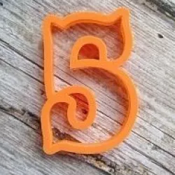 Number 5 95m cookie cutter for professional 3D print model