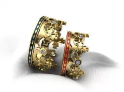 obr 150 Crown Engagement Ring 3D print model W 3D print model