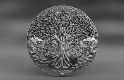 Odin wolves Pendant 3D print model