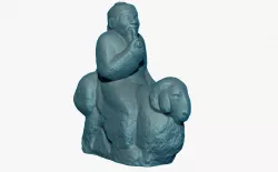 Old Man on a Ram 3D Print Model 3D print model