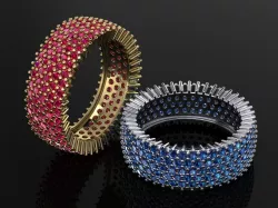 Pave Ring01 3D print model