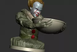 Pennywise IT 2017 Halloween Candy Holder 3D Printable model 3D print model