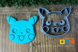 Pokemon Pikachu head cookie cutter 3D print model
