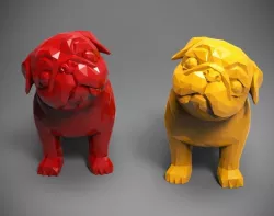 Polygon Pug 3D print model