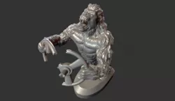 rabid gorilla decoration on the hood of the car 3D print model