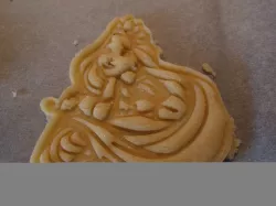 Rapunzel from DISNEY Tangled cookie cutter with intricate detail 3D print model