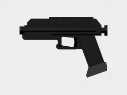 Realistic Star Wars DC-17s Pistol with Holster 3D print model