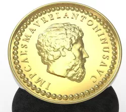 Renovation of a Marcus Aurelius aureus mounted on a ring 3D print model