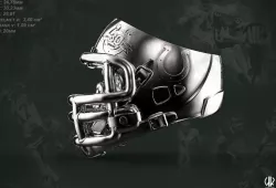 Ring gorilla in the helmet of American football 3D print model