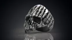 Ring of a wooden skull Skull of Groot STL for 3d printing 3D print model