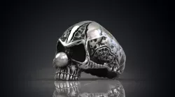 Ring of the evil clown skull STL  3d model for 3d printing  3D print model