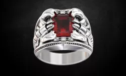 Ring with a scorpion 3D print model