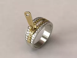  Ring with a snake 3D print model