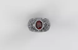 Ring with oval stone - Italian design -  3D print model