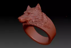 ring wolf 3D print model