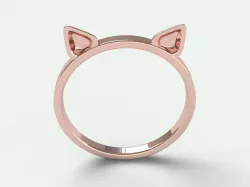 Ringmodel141- Pig Ears  A-A 3D print model
