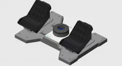 Saitek Rudder Pedals to Cessna Conversion 3D print model