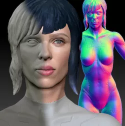Scarlett Johansson Ghost In The Shell Major 3D print model