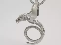 Scary dragon pendant - original 3D print model