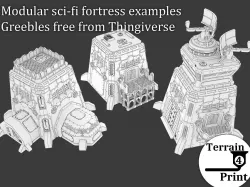 Sci-fi fortress 3D print model